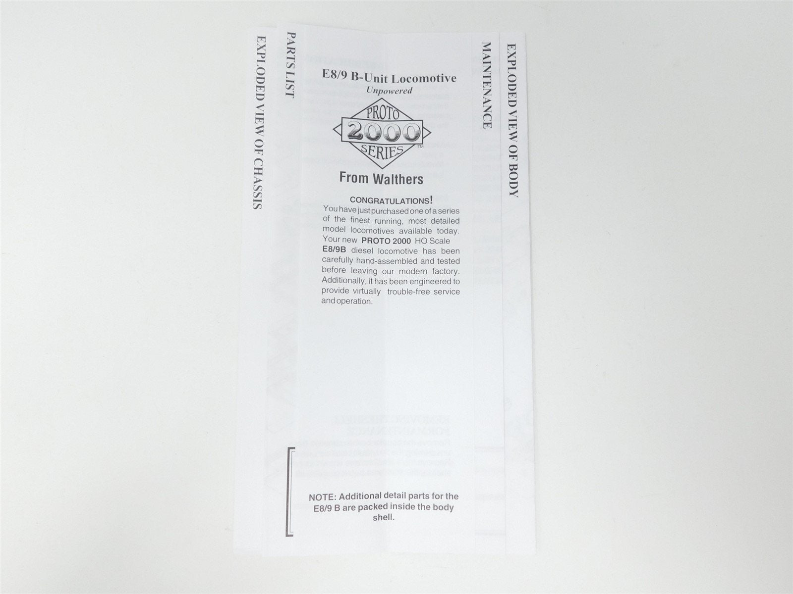 HO Walthers 920-31734 B&O Baltimore & Ohio E8/9B Diesel Unpowered Dummy #2415