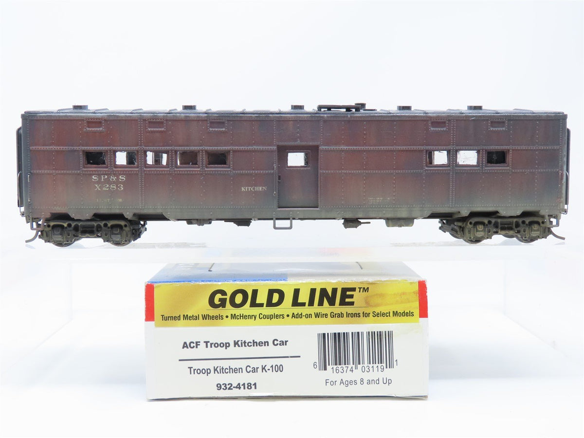 HO Scale Walthers Gold Line 932-4181 SP&amp;S Kitchen Passenger Car #X283 Pro Custom