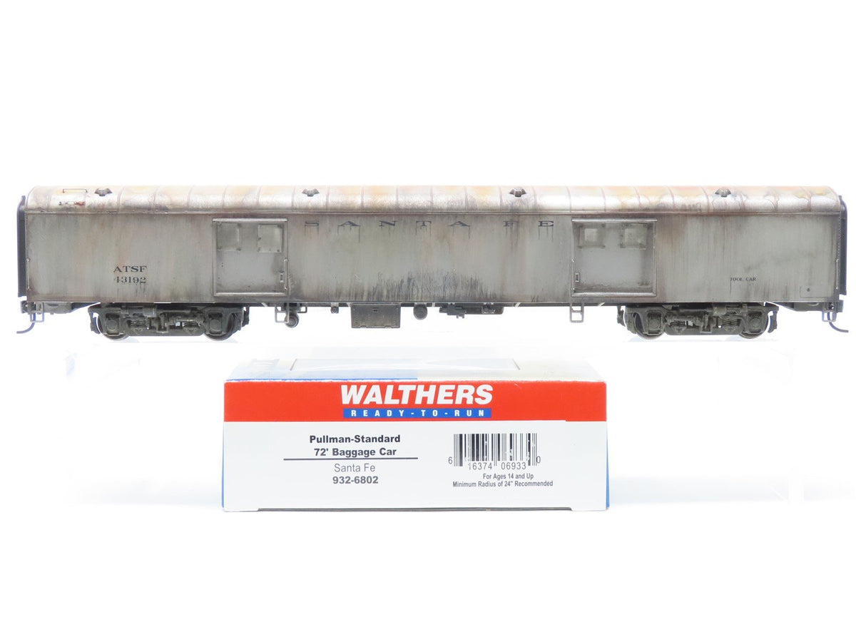 HO Scale Walthers 932-6802 ATSF Santa Fe 72&#39; Tool Passenger #43192 - Pro Custom