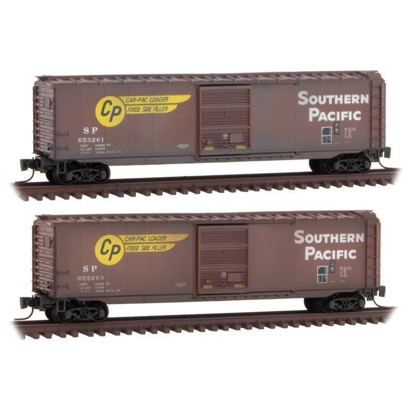 Z Scale Micro-Trains MTL 99405280 SP Southern Pacific Box Car 2-Pack Weathered