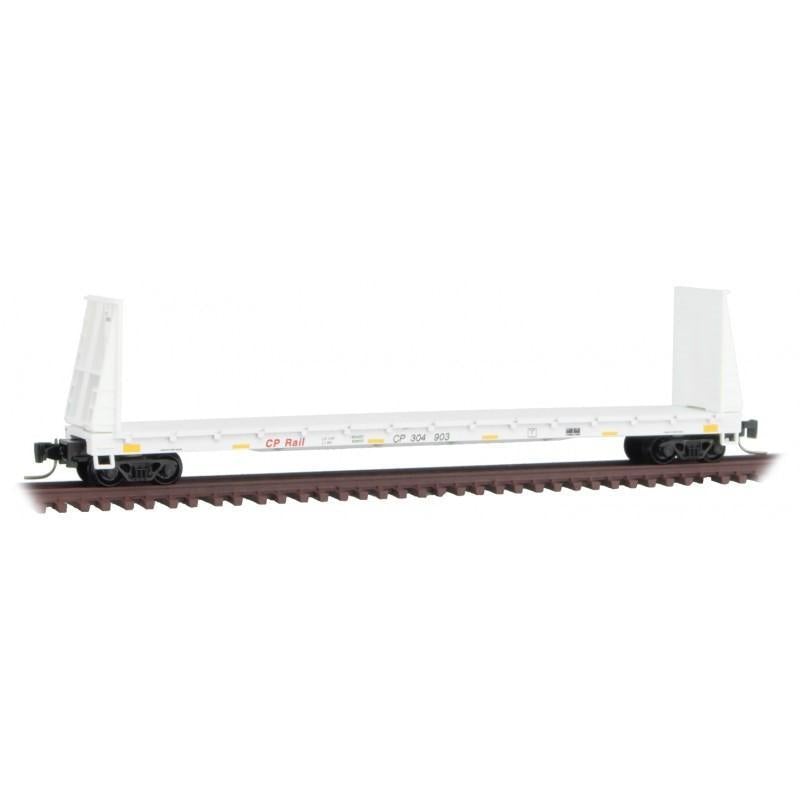 Z Scale Micro-Trains MTL #52700201 CP Rail 60&#39; Bulkhead Flat Car #304903