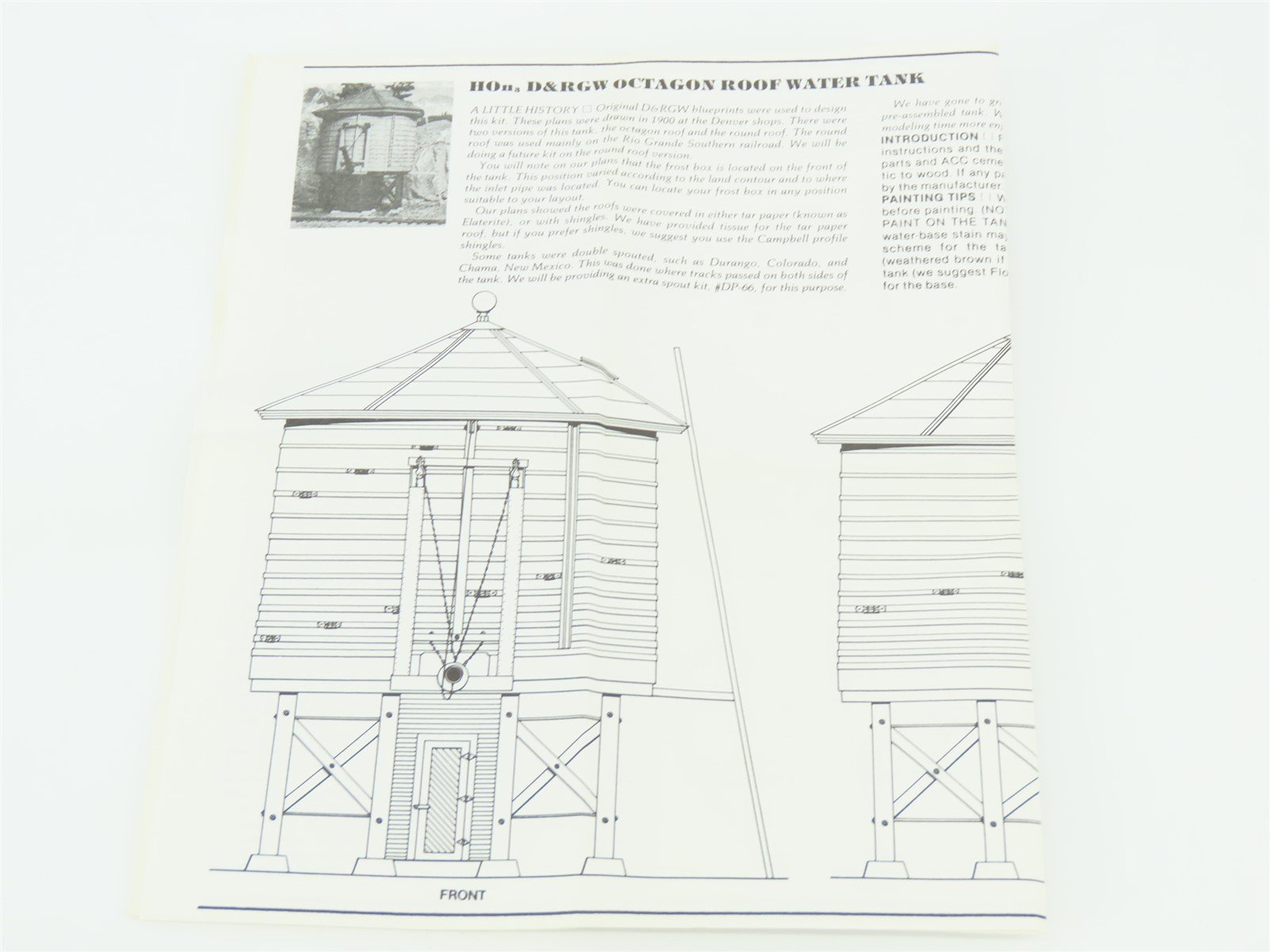 HOn3 1/87 Scale Durango Press DP-59 Water Tank Kit