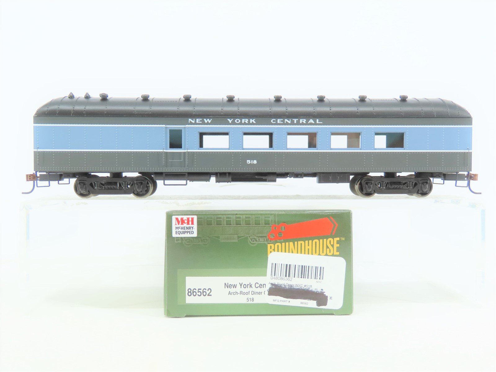 HO Scale Roundhouse 86562 NYC New York Central Arch-Roof Diner Passenger #518