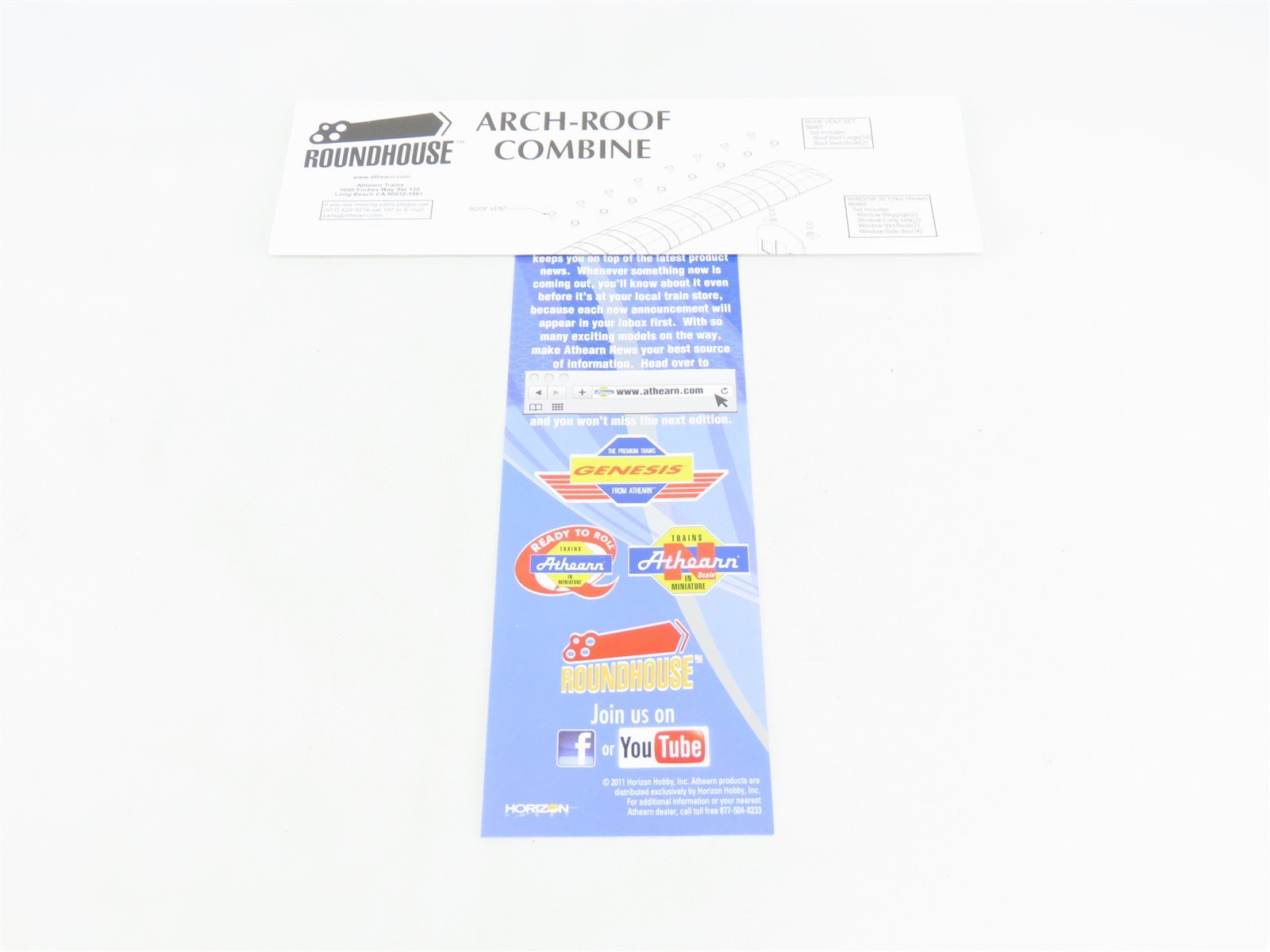 HO Scale Roundhouse 86542 NYC New York Central Arch-Roof Combine Passenger #243