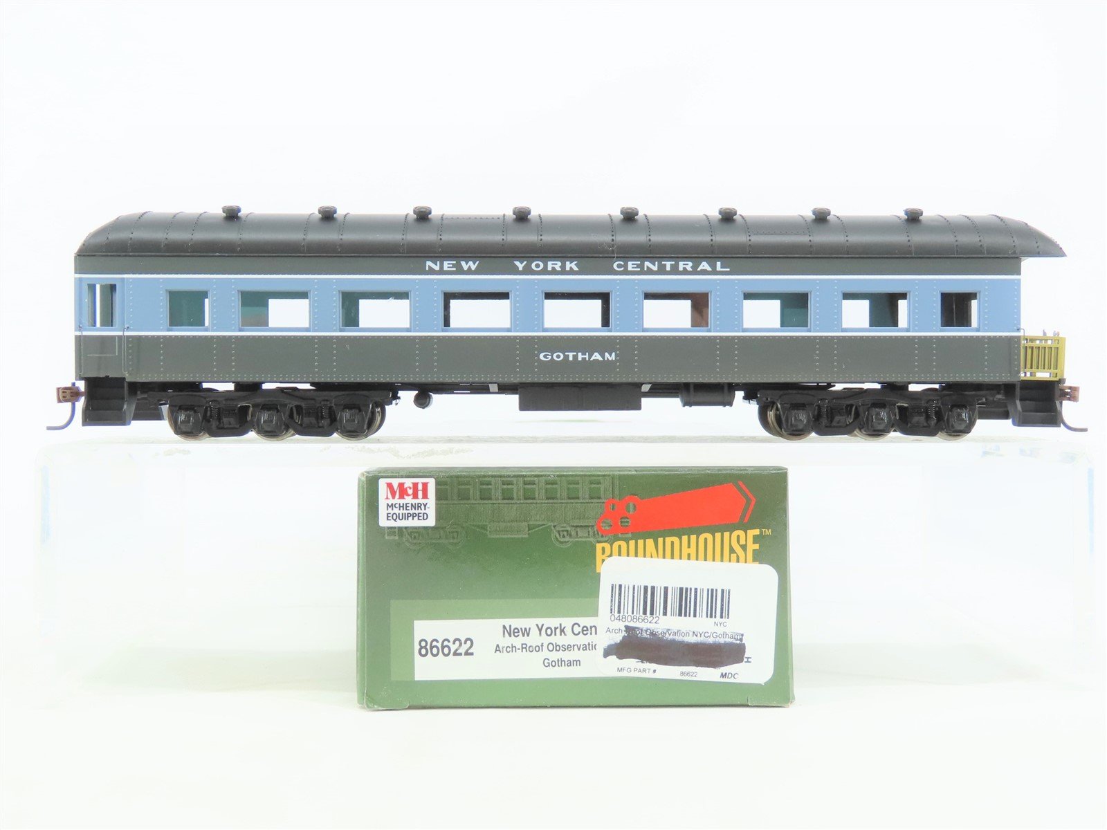 HO Scale Roundhouse 86622 NYC New York Central Arch-Roof Obs Passenger "Gotham"