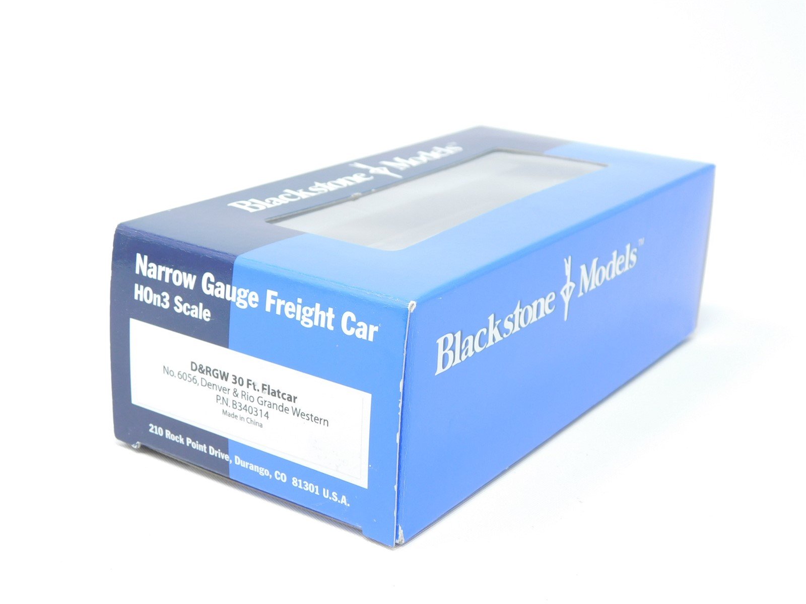 HOn3 Scale Blackstone Models #B340314 D&RGW Rio Grande 30' Flat Car #6056