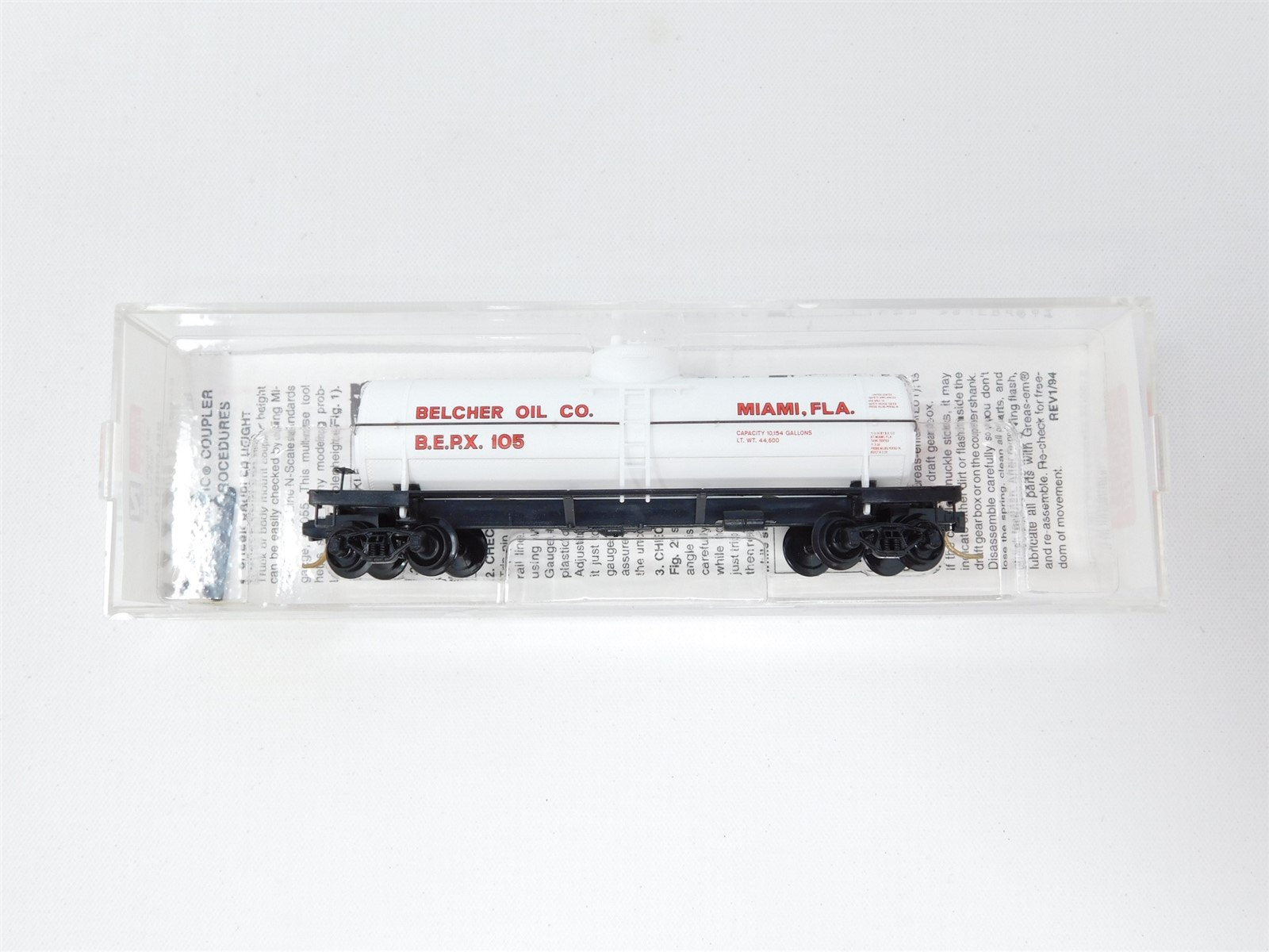 N Scale Micro-Trains MTL 65420 BEPX Belcher Oil 39' Single Dome Tank Car #105
