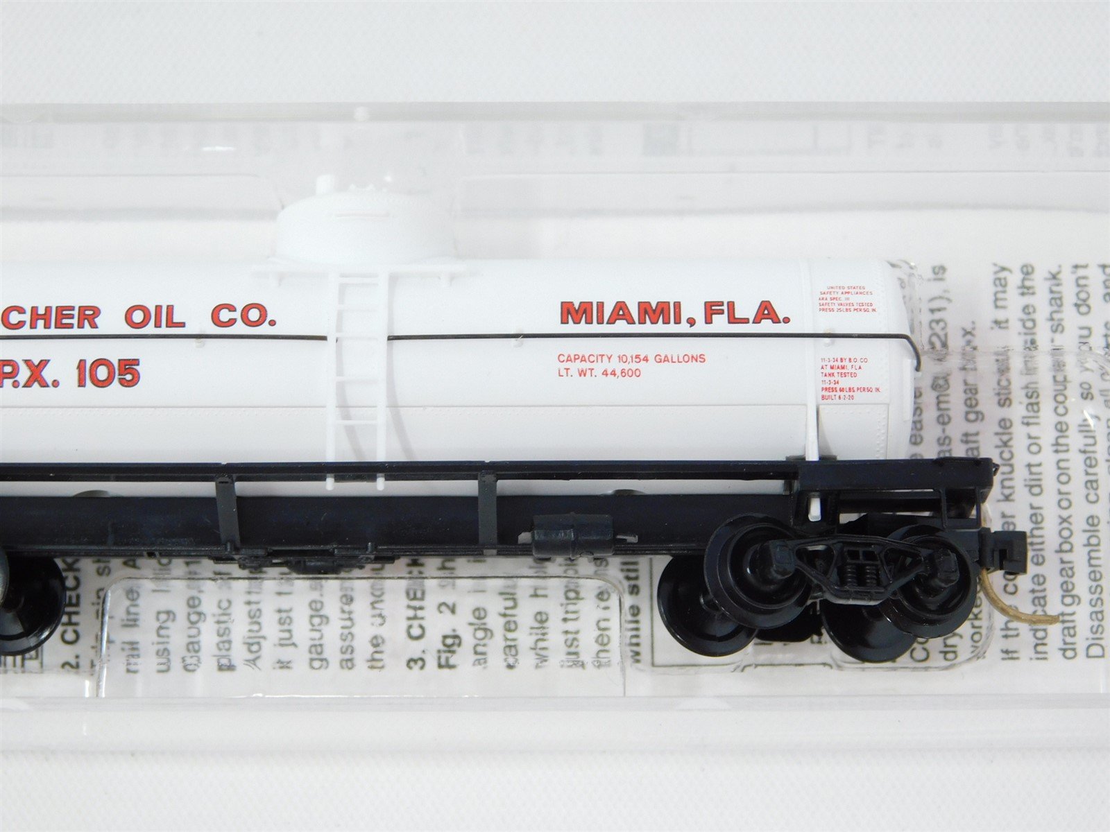 N Scale Micro-Trains MTL 65420 BEPX Belcher Oil 39' Single Dome Tank Car #105