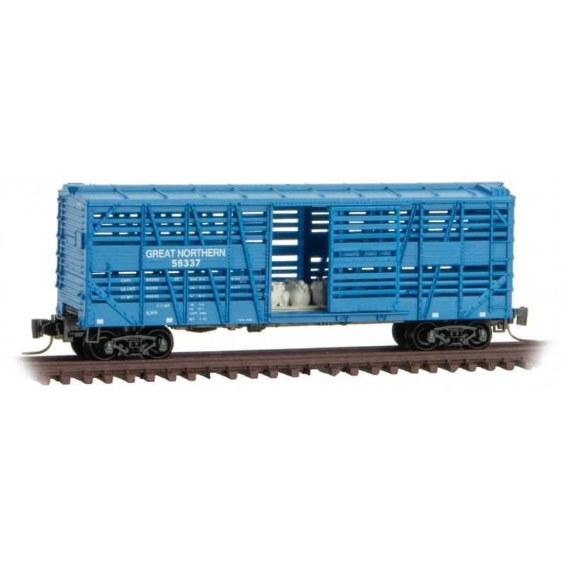 Z Scale Micro-Trains MTL 52000121 GN Great Northern 40&#39; Stock Car 56337 w/ Sheep