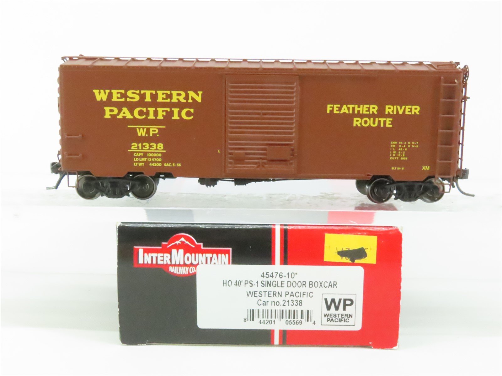 HO InterMountain #45476-10 WP Western Pacific "Feather River" 40' Box Car #21338