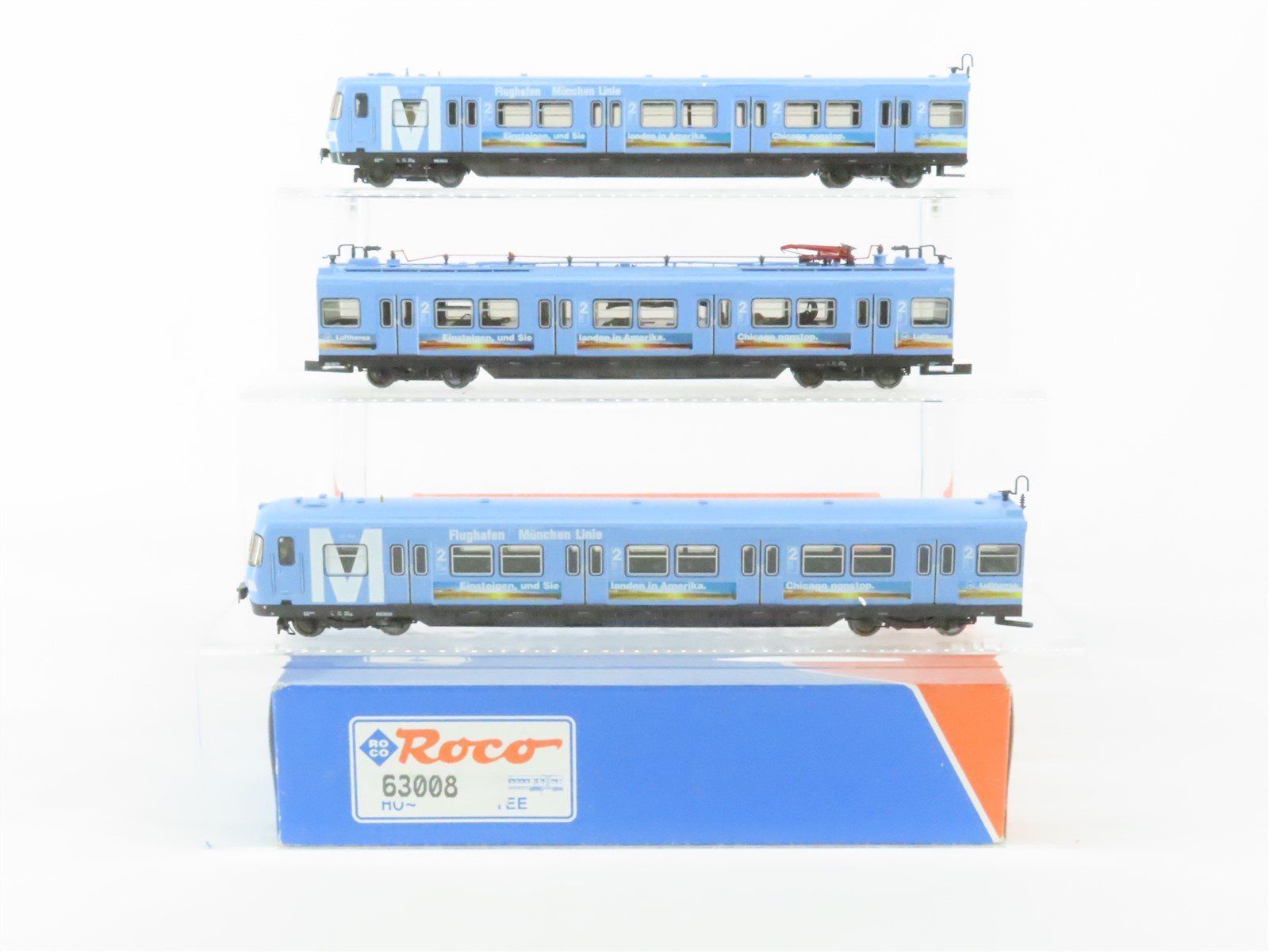 美品⭐︎Roco HOゲージ44302、 4235A 2車両 R095 PCトラック レールセットH 複線高架線セット (PC TRACK