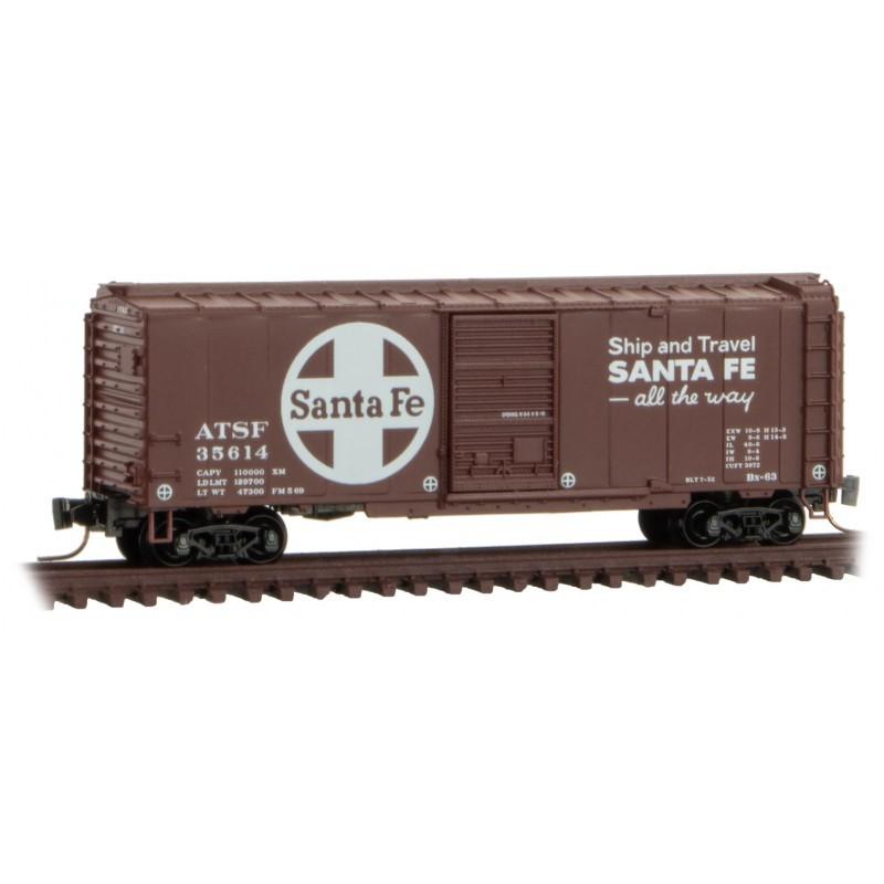 Z Scale Micro-Trains MTL 50000096 ATSF Santa Fe 40&#39; Single Door Box Car #35614