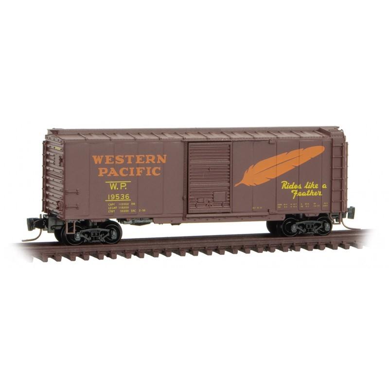 Z Scale Micro-Trains MTL 50000116 WP Western Pacific &quot;Feather&quot; 40&#39; Box Car 19536