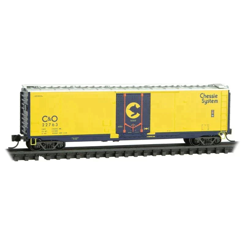 N Scale Micro-Trains MTL 03200580 C&amp;O Chessie System 50&#39; Steel Box Car #22763