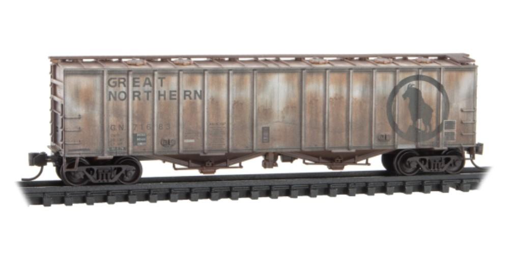 N Micro-Trains MTL 09844210 GN Great Northern Airslide Hopper #71683 - Weathered