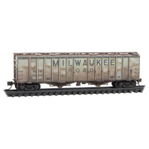 N Micro-Trains MTL 98305024 MILW Milwaukee 50' Airslide Hopper 2-Pack Weathered
