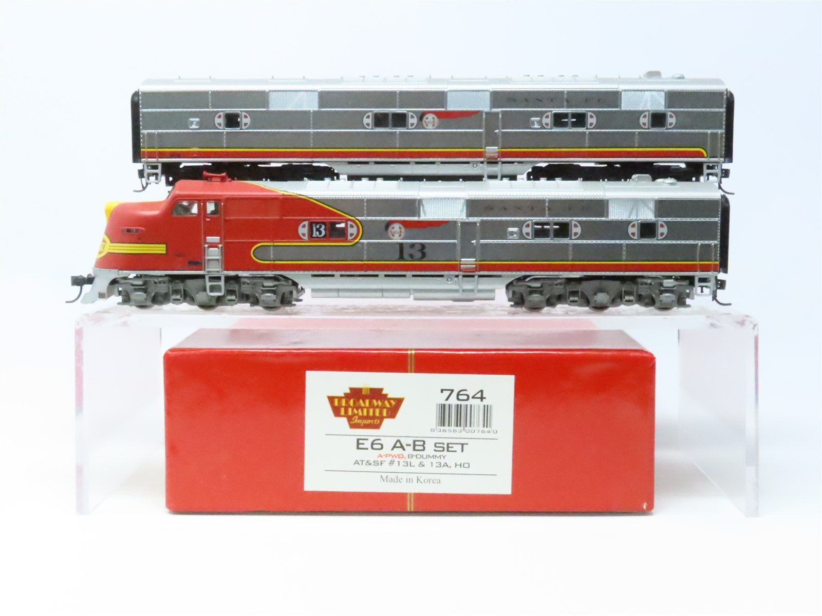 HO Broadway Limited BLI 764 ATSF Santa Fe E6A/B Diesel Set #13L/A DCC & Sound