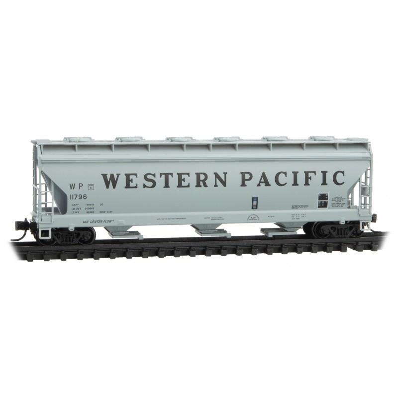 N Scale Micro-Trains MTL 09300180 WP Western Pacific 3-Bay Covered Hopper #11796