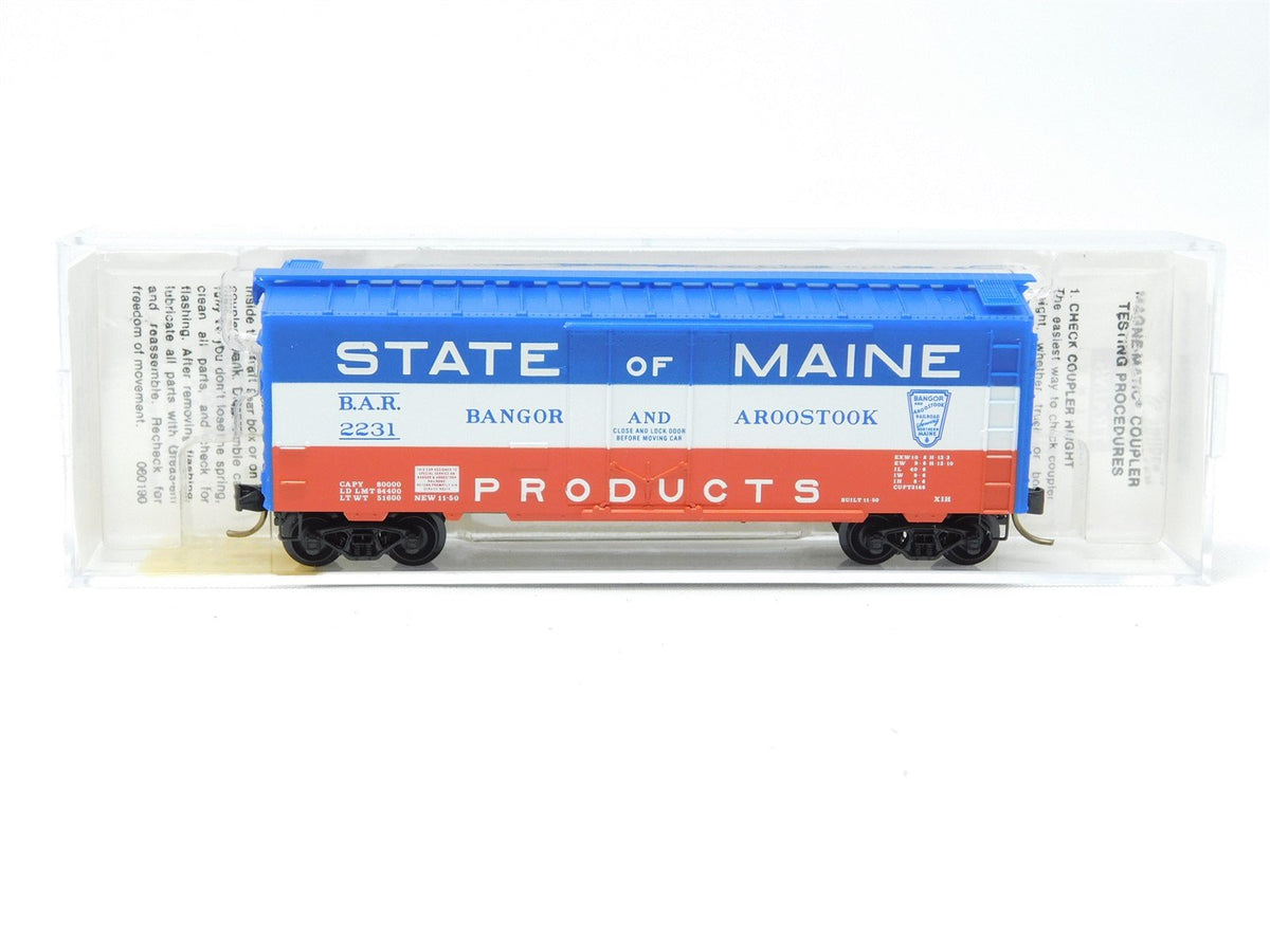 N Micro-Trains MTL-21020 Bangor &amp; Aroostook &quot;State of Maine&quot; 40&#39; Box Car #2231