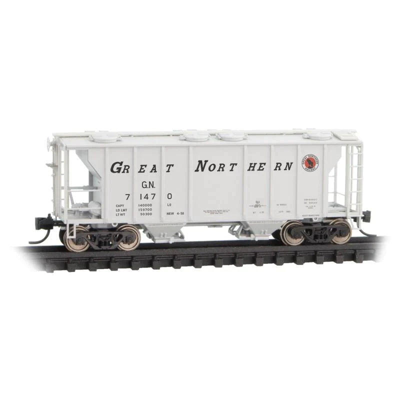 N Micro-Trains MTL 09500011 GN Great Northern 2-Bay PS-2 Covered Hopper #71470