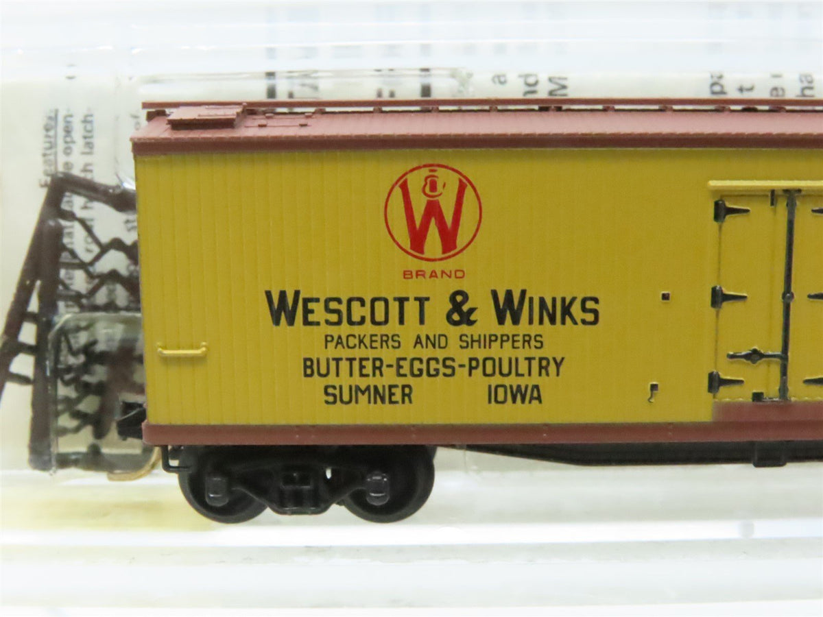 N Scale Micro-Trains MTL 49380 URTC Wescott &amp; Winks 40&#39; Wood Reefer #10700