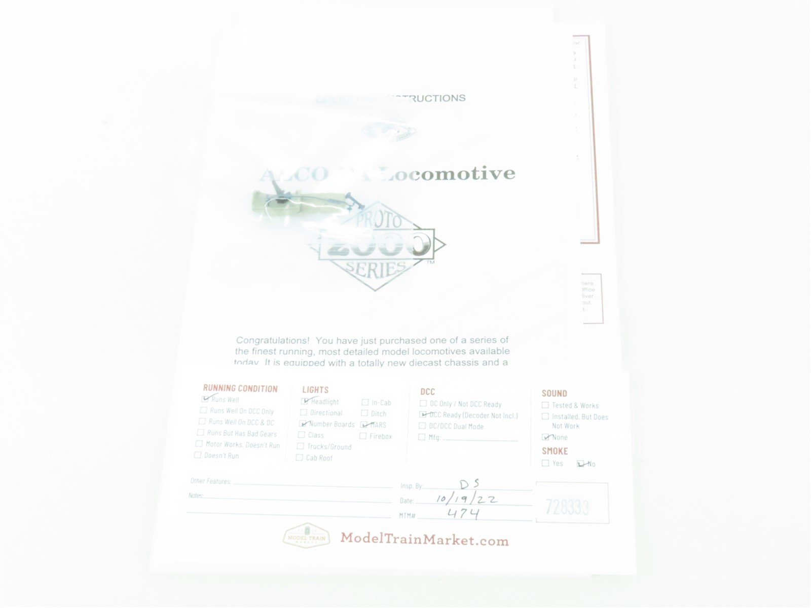 HO Scale Proto 2000 #21680 MP Missouri Pacific PA Diesel #8002 - DCC Ready