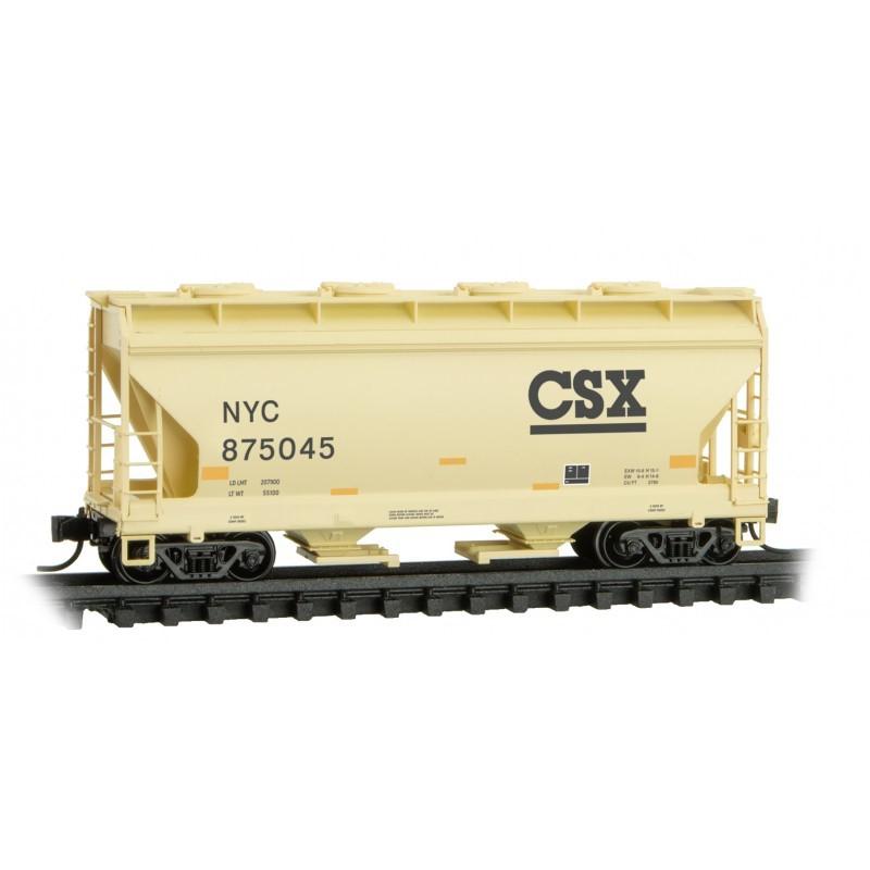 N Scale Micro-Trains MTL 09200522 NYC CSX Transport 2-Bay Covered Hopper #875045
