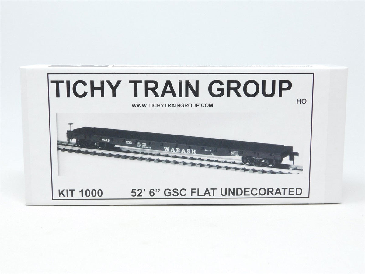 HO Scale Tichy Train Group Kit 1000 Undecorated 53&#39; Flat Car Sealed