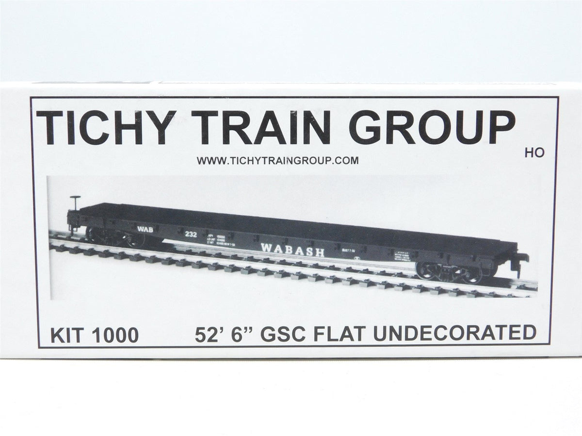 HO Scale Tichy Train Group Kit 1000 Undecorated 53&#39; Flat Car Sealed