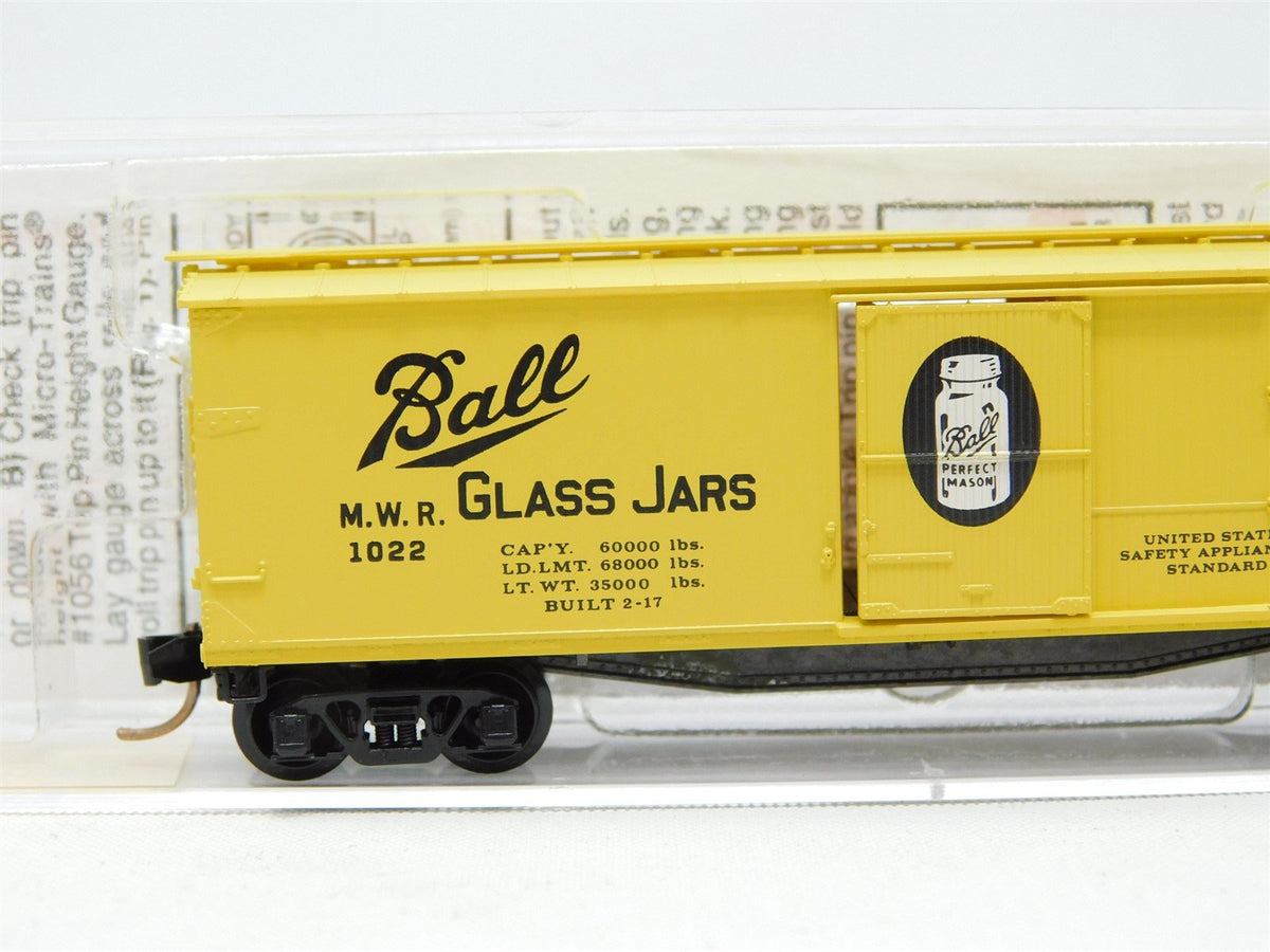 N Micro-Trains MTL 42030 MWR Muncie &amp; Western &quot;Ball Glass Jars&quot; Box Car #1022