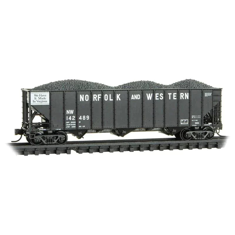 N Scale Micro-Trains MTL 10800500 N&amp;W Norfolk &amp; Western 3-Bay Hopper #142489