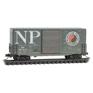 N Micro-Trains MTL 10144011 BNSF NP 40' Box Car #281075 Weathered - FT Series #4