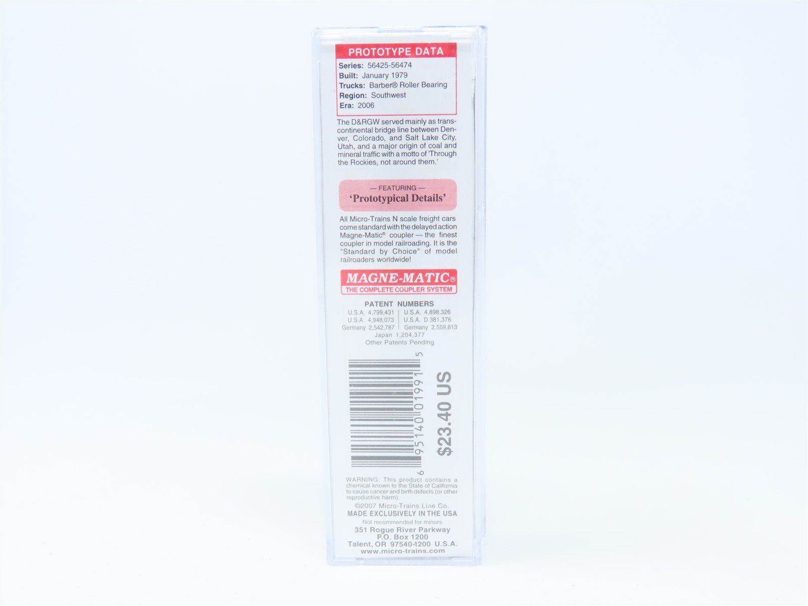 N Scale Micro-Trains MTL 10500142 D&RGW Rio Grande 50' Gondola #56453 w/Load