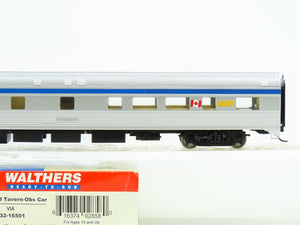 HO Walthers #932-16501 VIA Rail Canada 85' Budd Tavern-Observation Passenger