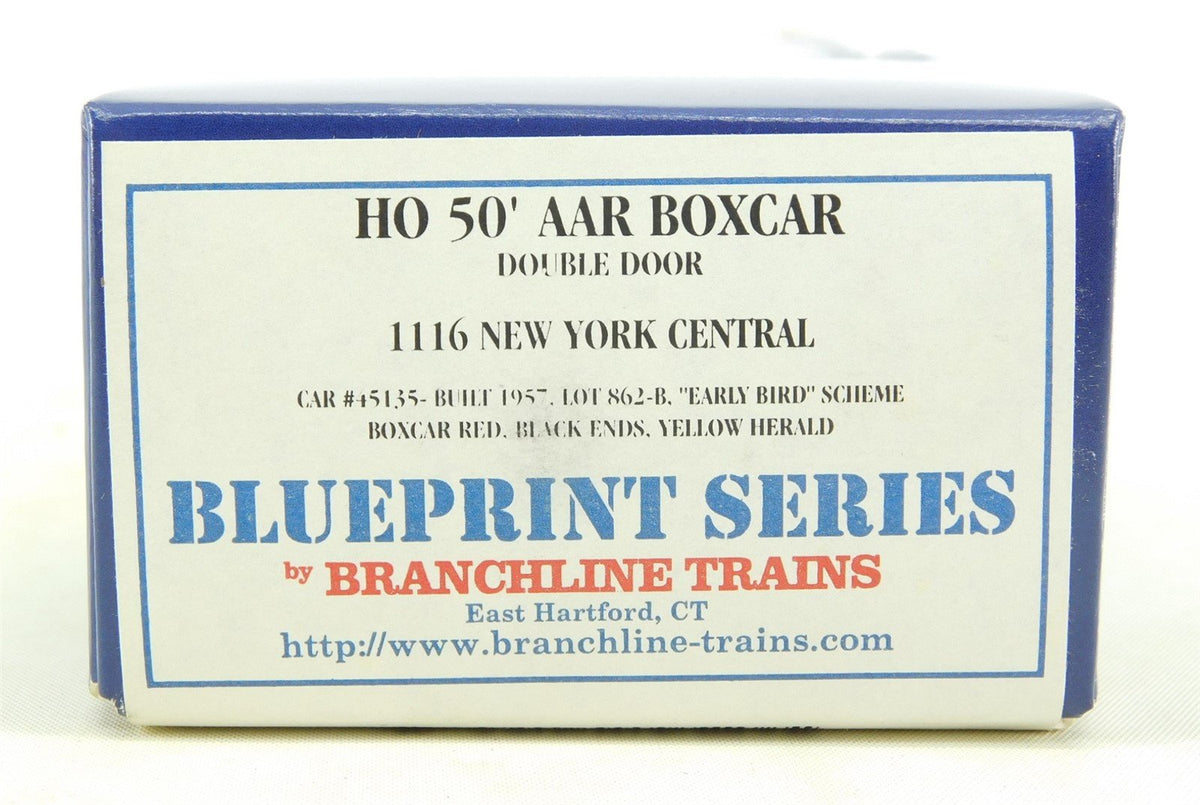 HO Scale Branchline Blueprint Kit 1116 NYC New York Central 50&#39; Box Car #45135