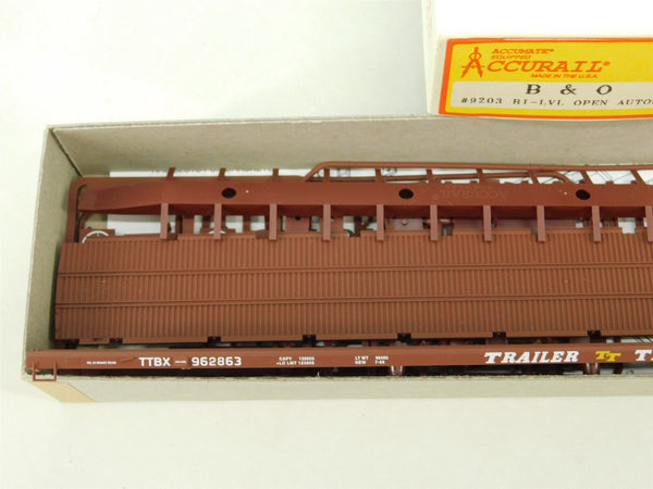 HO Scale Accurail Kit 9203 B&O TTRX Trailer Train Tri-Level Auto Rack ...