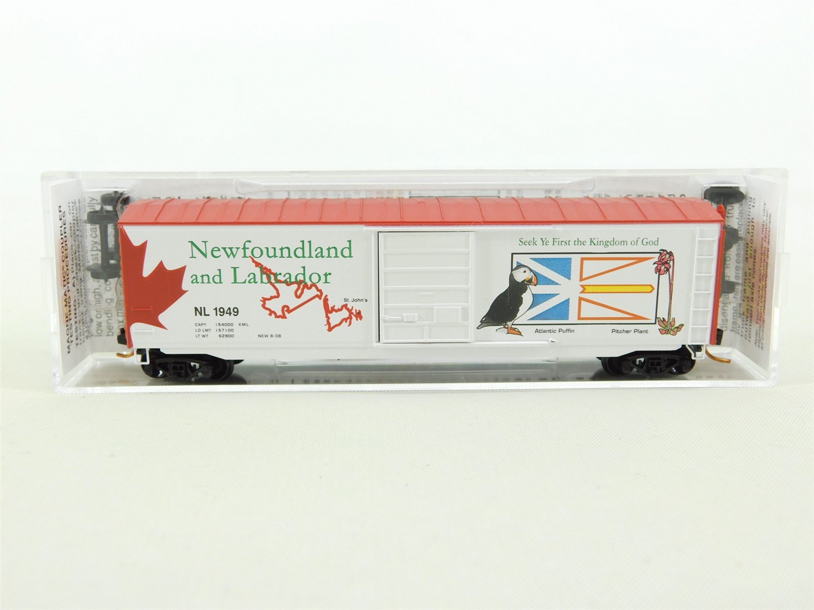 N Scale Micro-Trains MTL 07700163 NL Newfoundland & Labrador 50' Box Car #1949