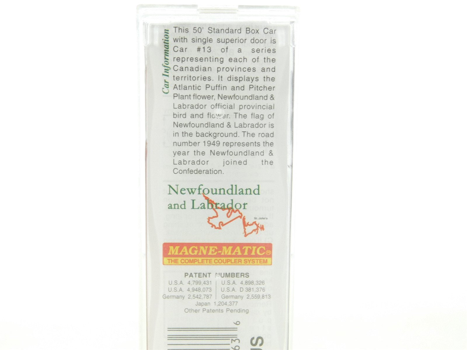 N Scale Micro-Trains MTL 07700163 NL Newfoundland & Labrador 50' Box Car #1949