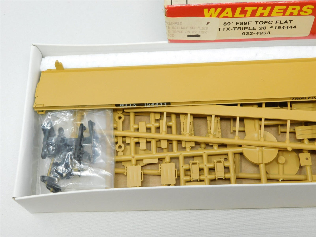 HO Walthers Kit #932-4953 RTTX TTX 89&#39; F89F TOFC Channel Side Flat Car #154444