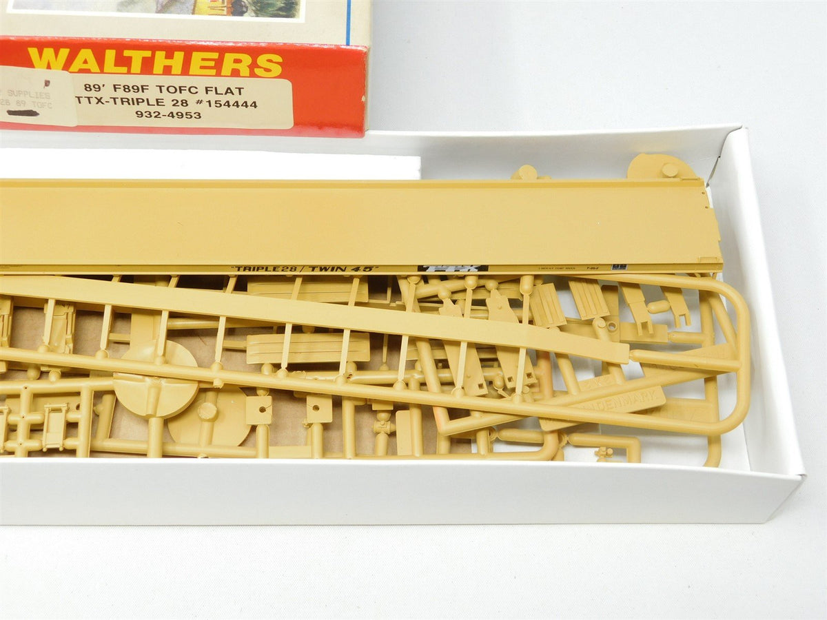 HO Walthers Kit #932-4953 RTTX TTX 89&#39; F89F TOFC Channel Side Flat Car #154444