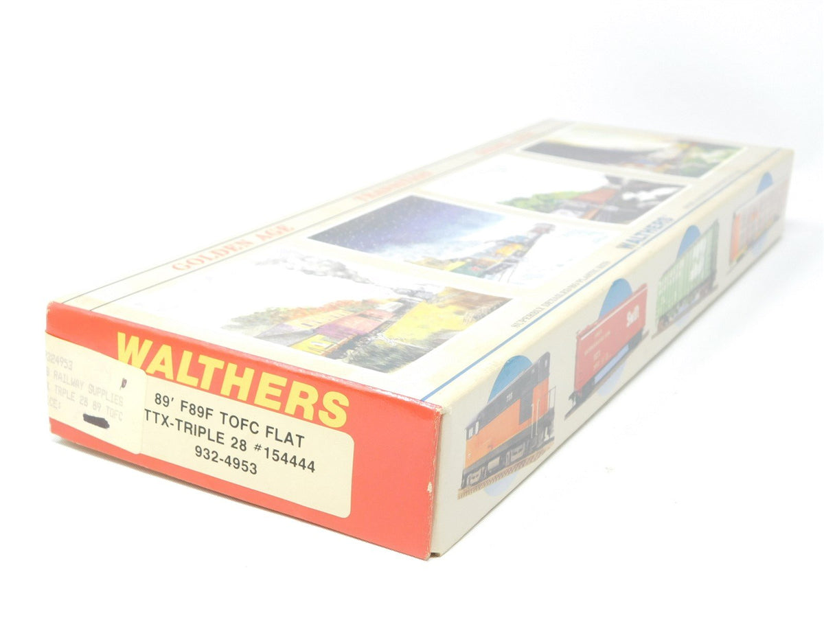 HO Walthers Kit #932-4953 RTTX TTX 89&#39; F89F TOFC Channel Side Flat Car #154444