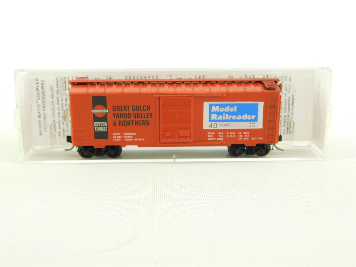 N Scale Micro-Trains MTL Kadee Special Run GGYV&amp;N Gulch Route Box Car #1140N37