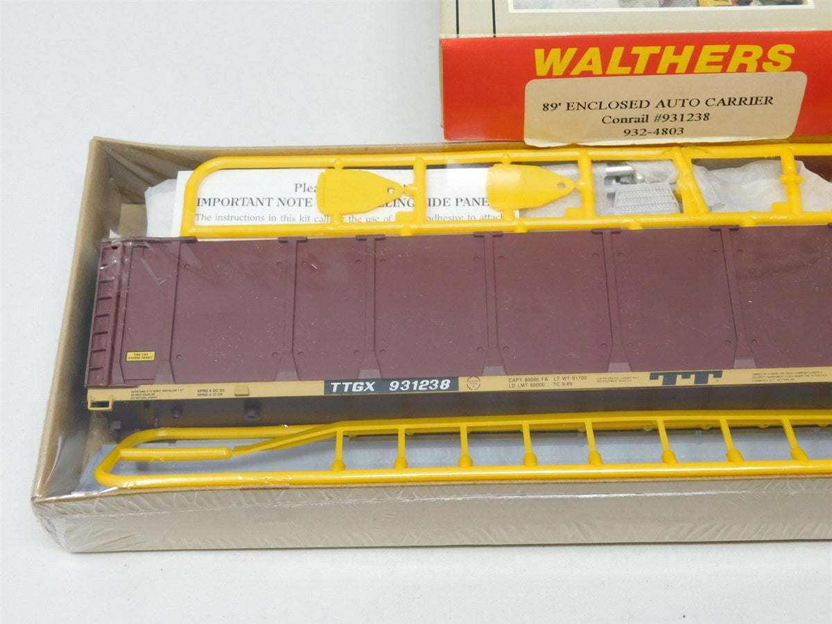 HO Walthers Kit #932-4803 TTGX CR Conrail 89&#39; Enclosed Auto Carrier #931238
