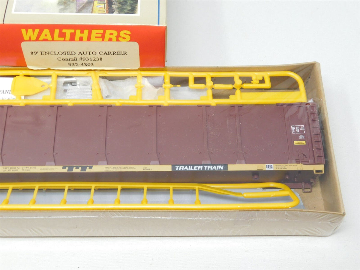 HO Walthers Kit #932-4803 TTGX CR Conrail 89&#39; Enclosed Auto Carrier #931238