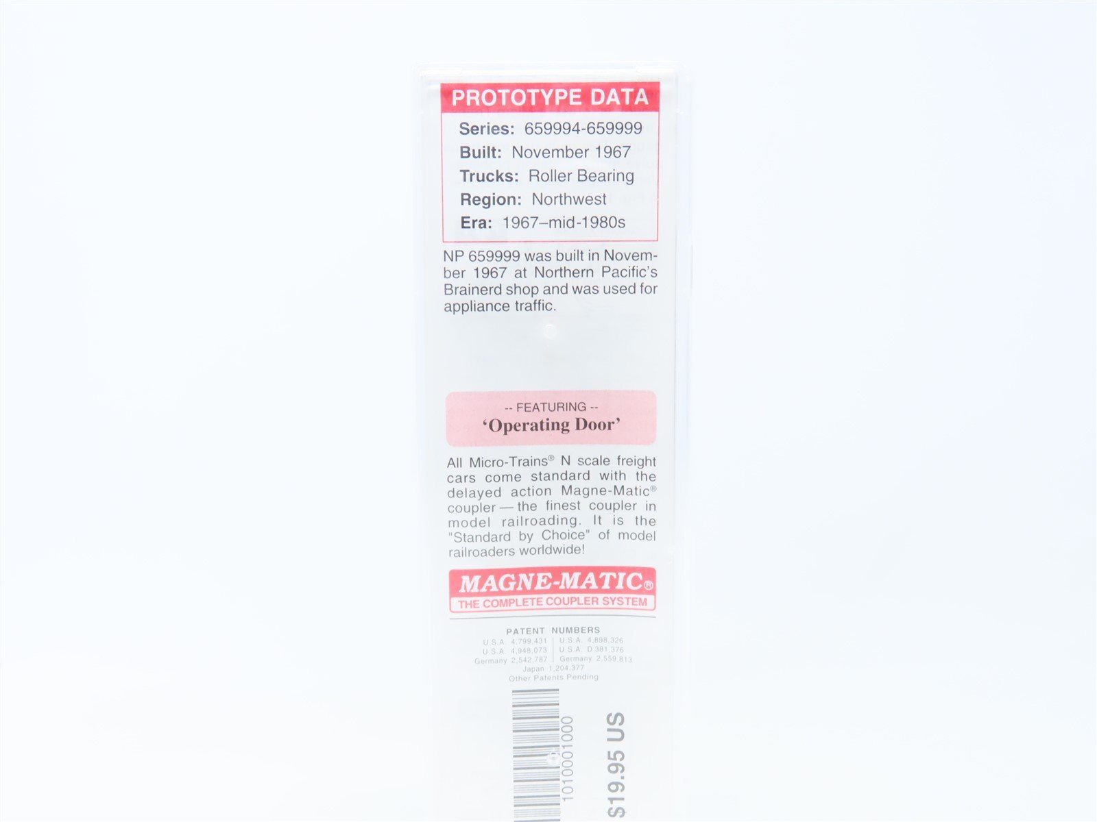 N Scale Micro-Trains MTL 10100010 NP Northern Pacific 40' Box Car #659999