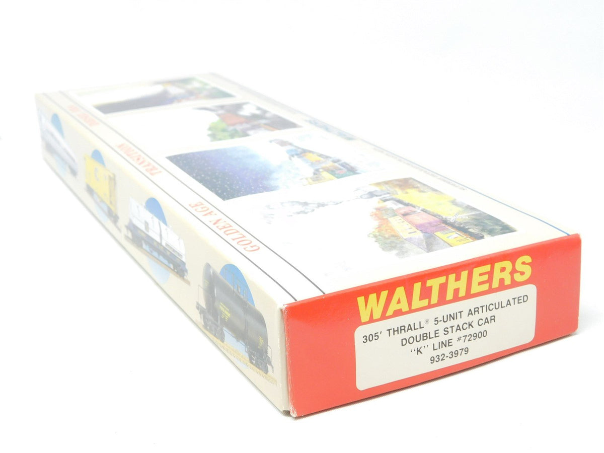 HO Scale Walthers Kit #932-3979 DTTX &quot;K&quot; Line 5-Unit Double Stack Car #72900