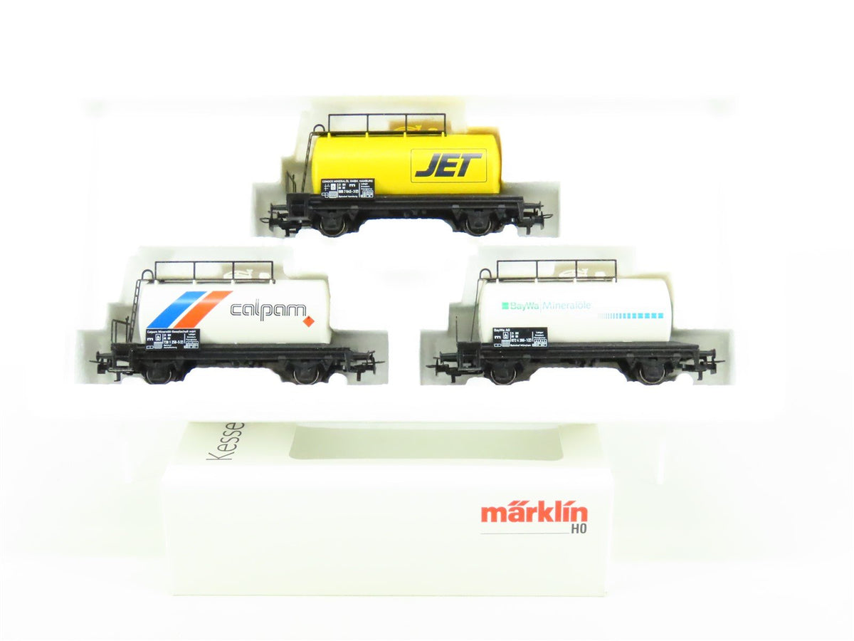 HO Scale Marklin DB German &quot;Mineral Oil&quot; Conoco Calpam BayWa Tank Cars 3-Car Set