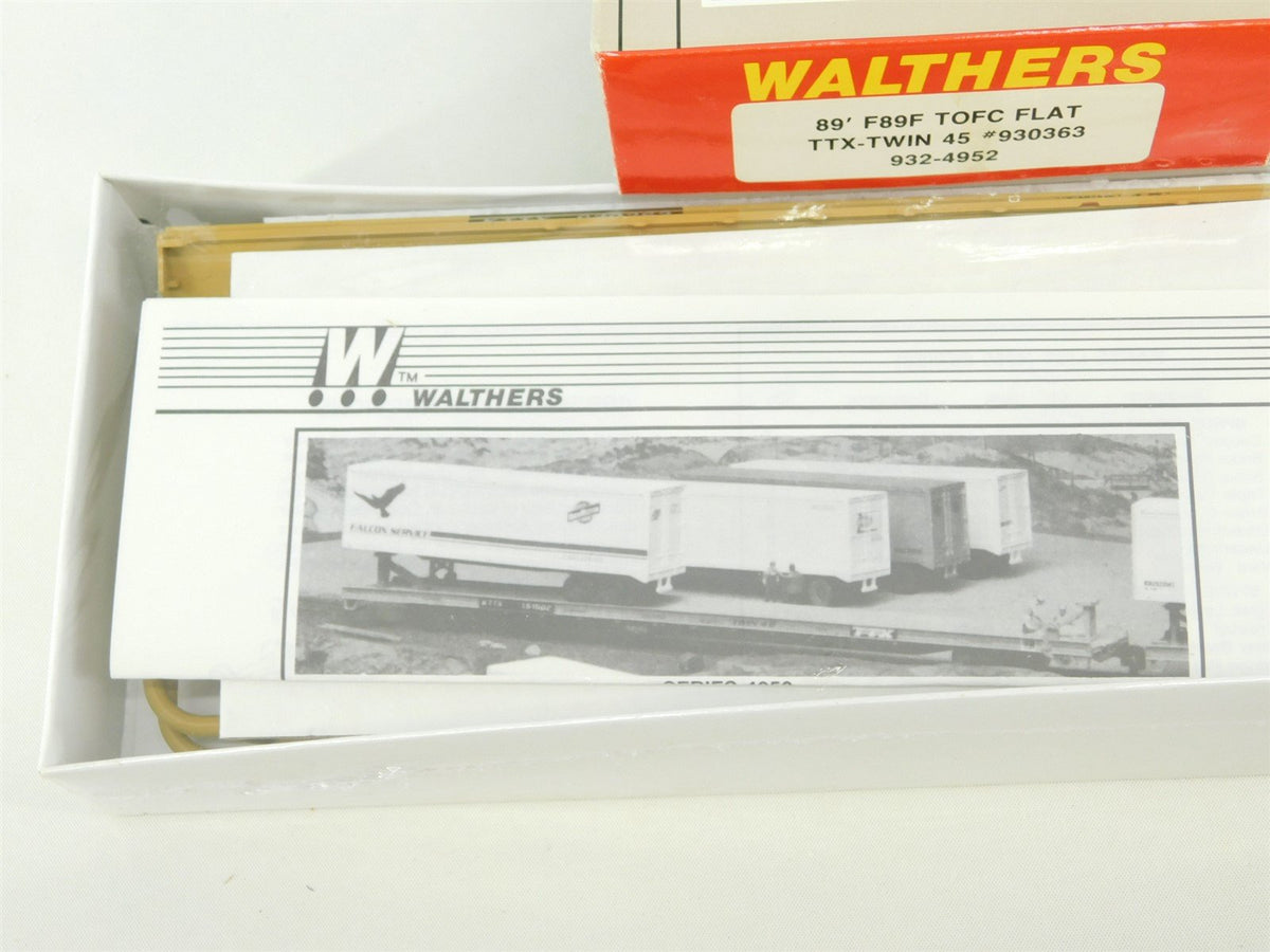 HO Scale Walthers Kit #932-4952 KTTX TTX Transportation 89&#39; Flat Car #930363