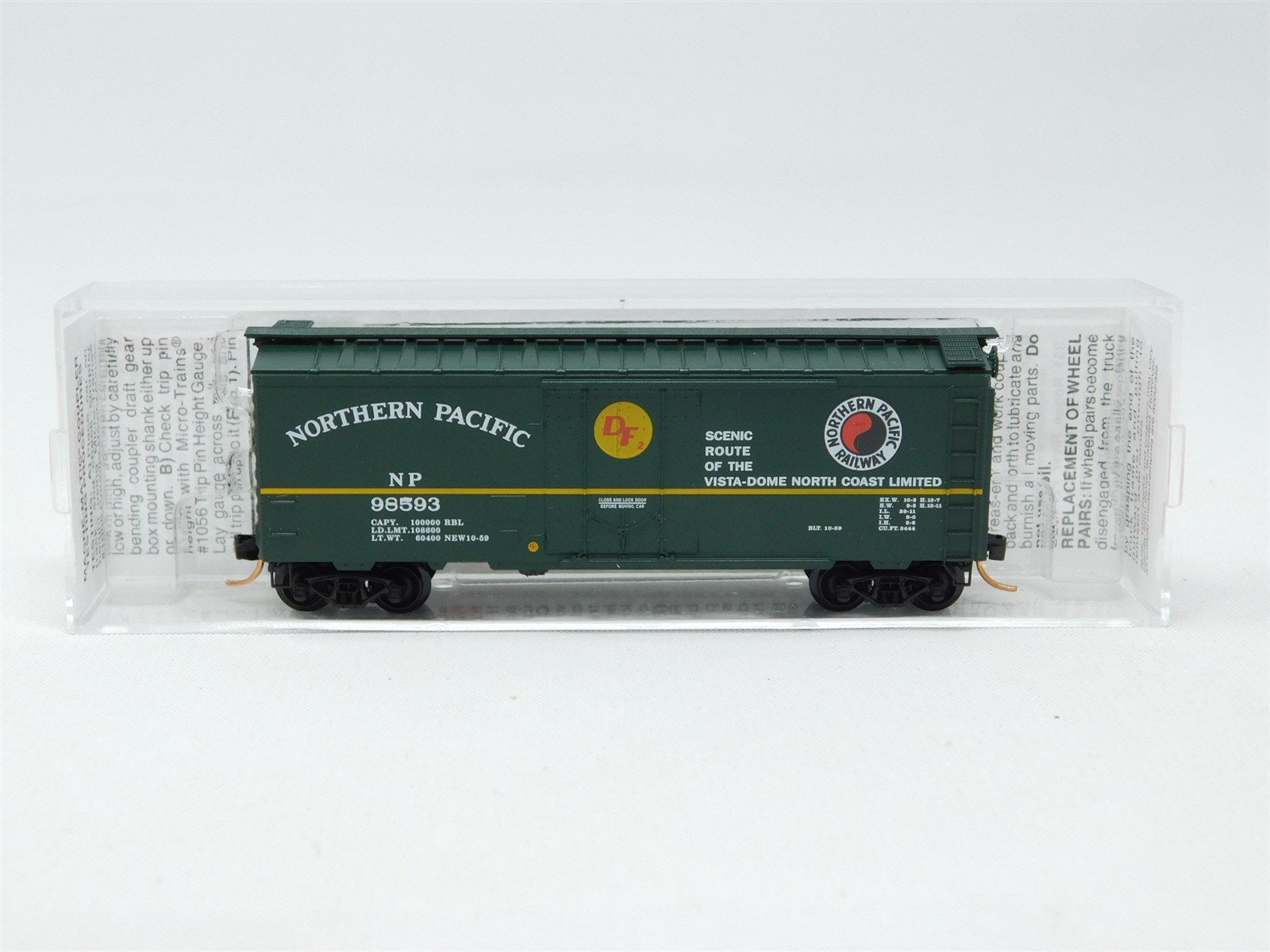 N Scale Micro-Trains MTL 21210 NP Northern Pacific 40' Steel Box Car #98593