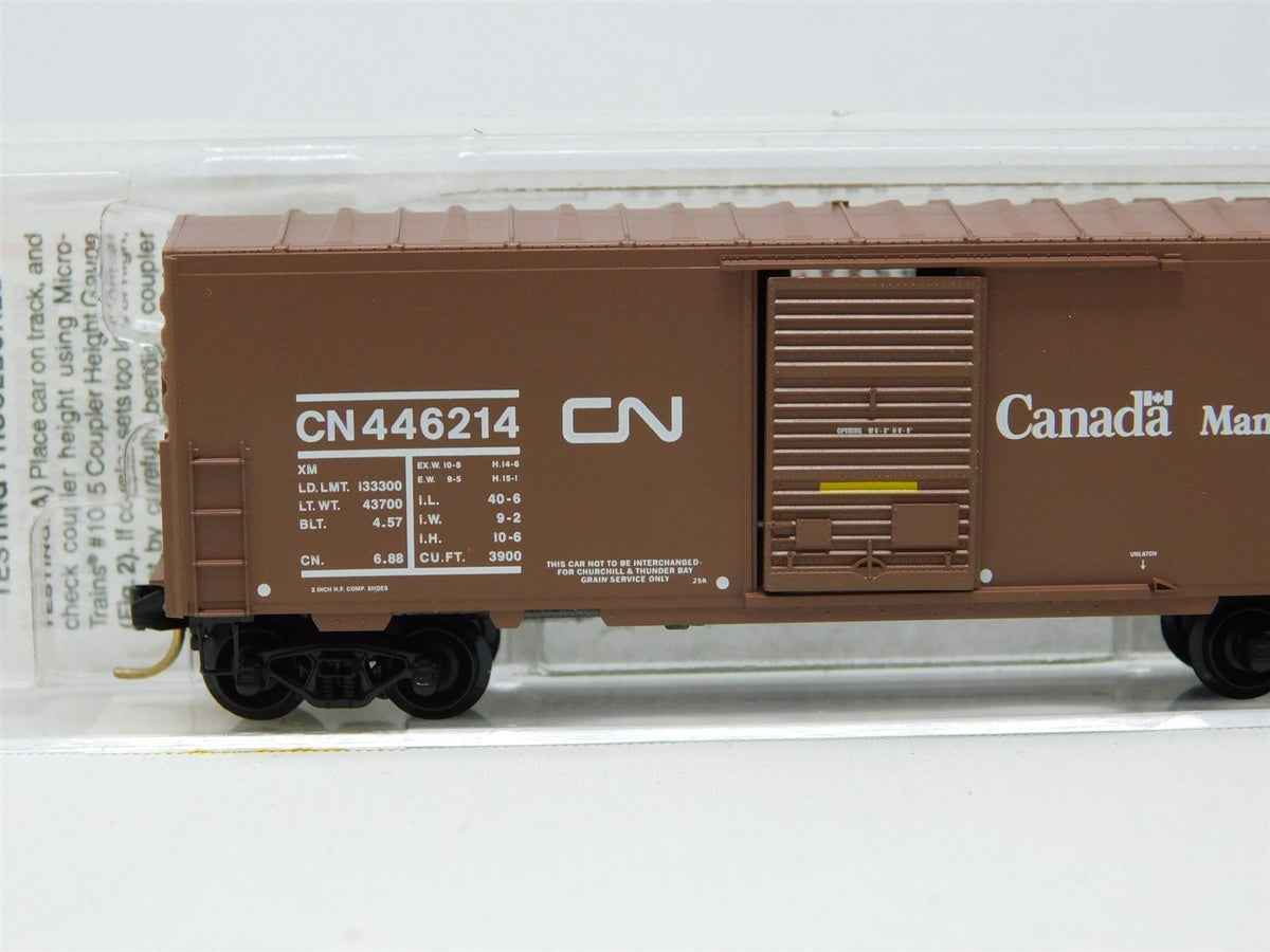 N Scale Micro-Trains MTL 24280 CN Canadian National 40&#39; Steel Box Car #446214
